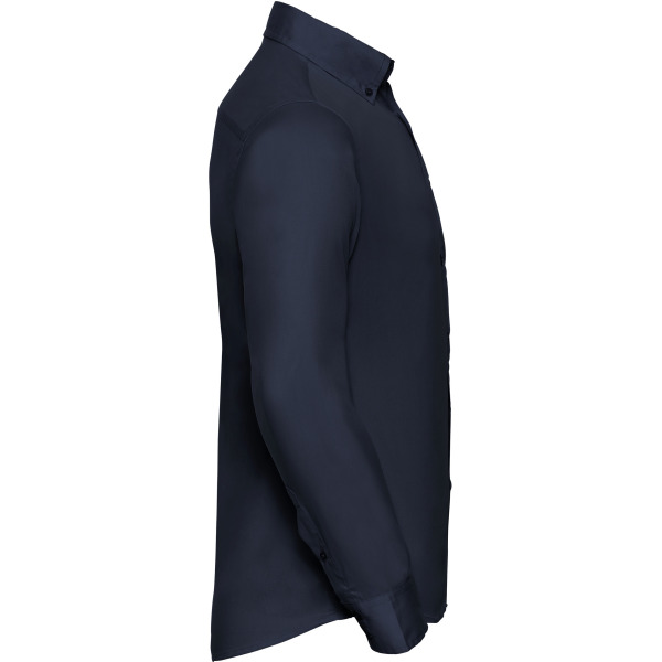Men's Long Sleeve Classic Twill Shirt French Navy XL