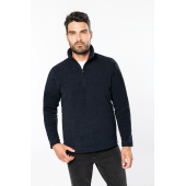 Enzo - Fleece met ritskraag Deep Blue L