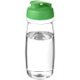 H2O Active® Pulse 600 ml flip lid sport bottle - Transparent/Green