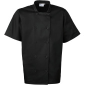 Short Sleeve Chefs Jacket Black 4XL
