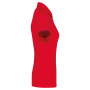 Damespolo korte mouwen van jersey Red XXL
