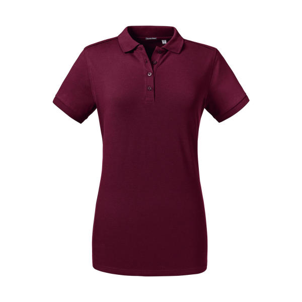 Ladies' Tailored Stretch Polo - Burgundy - XS