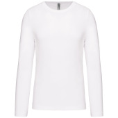 Men's long-sleeved crew neck T-shirt White 3XL
