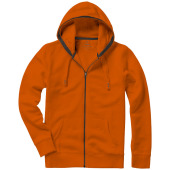 Arora heren hoodie met ritssluiting - Oranje - S