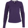 Dames t-shirt V-hals lange mouwen Purple 3XL