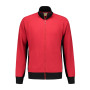 L&S Sweater Cardigan Workwear Red/BK L