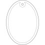 RFX™ H-12 ovale reflecterende TPU hanger - Wit