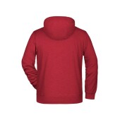 Men's Zip Hoody - carmine-red-melange - 5XL