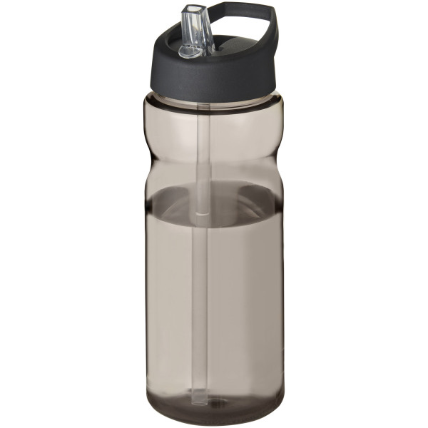 H2O Active® Base 650 ml spout lid sport bottle - Charcoal/Solid black