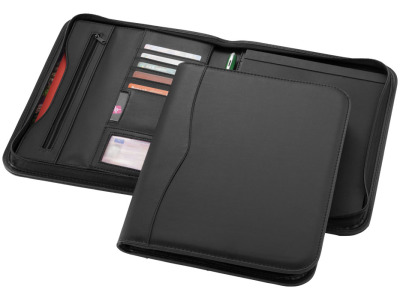 Ebony A4 portfolio met ritssluiting