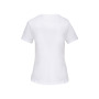 Bio dames-t-shirt kraag met onafgewerkte rand korte mouwen White M