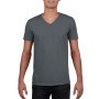 Gildan T-shirt V-Neck SoftStyle SS for him charcoal S