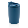 GRS gerecycled PP beker met klapdeksel, blauw