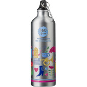 Aluminium fles Gio zilver
