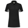 Poloshirt Bicolor Dames 202003 Black-Grey 5XL