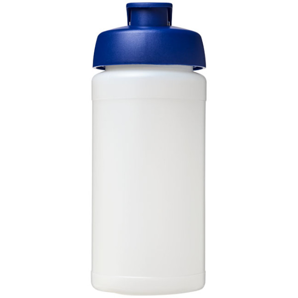 Baseline® Plus 500 ml sportfles met flipcapdeksel - Transparant/Blauw