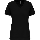Dames-t-shirt BIO150 V-hals Black XS