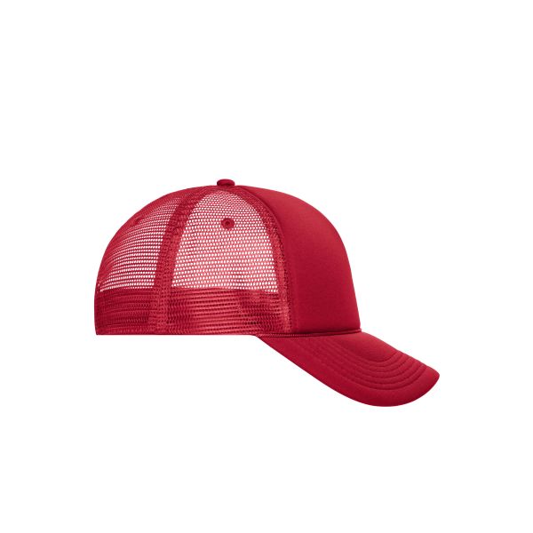 MB6550 5 Panel Retro Mesh Cap rood/rood one size
