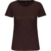 Dames-t-shirt BIO150 ronde hals Chocolate L