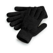 Cosy Ribbed Cuff Gloves - Black Marl - One Size