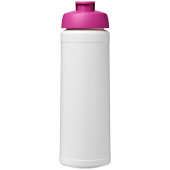 Baseline® Plus 750 ml sportflaska med uppfällbart lock - Vit/Rosa