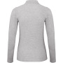 ID.001 Ladies' long-sleeve polo shirt Heather Grey M