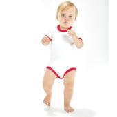 BabyBugz Baby Ringer Bodysuit, White/Bubble Gum Pink, 12-18, Babybugz