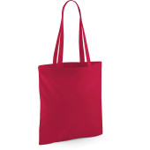Shopper bag long handles Cranberry One Size
