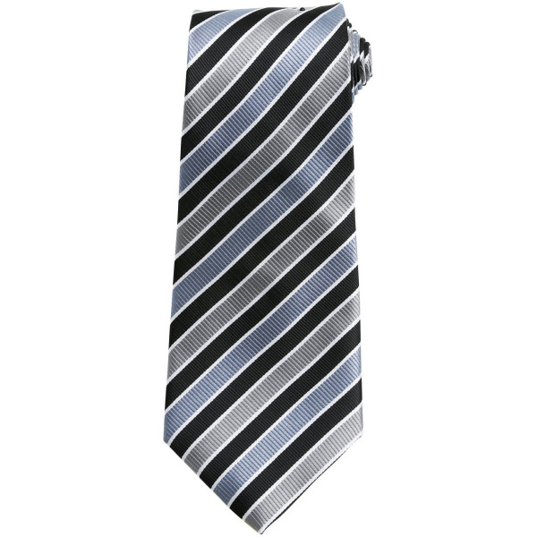 Candy Stripe Tie Black / Grey One Size