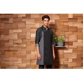 Contrast Bib Apron Black / Dark Grey One Size