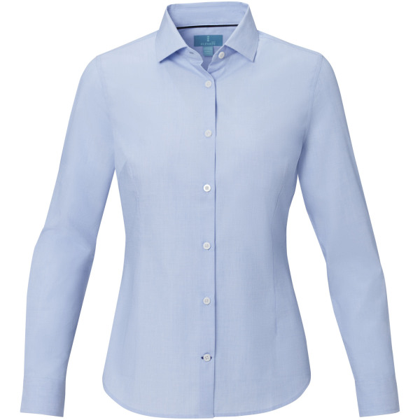 Cuprite long sleeve women's GOTS organic shirt - Light blue - XS