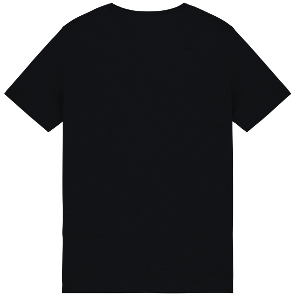 Slub heren T-shirt met onafgewerkte randen Black 3XL