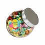 Medium glazen pot, gevuld met snoep