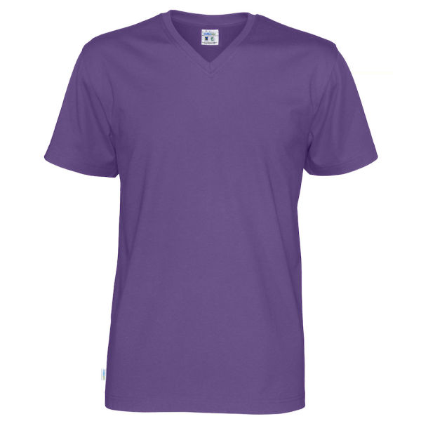 T-Shirt V-Neck Man Purple XXL (GOTS)