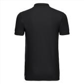 RUS Men Fitted Stretch Polo, Black, 3XL