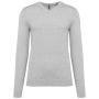 Ecologische herentrui met V-hals Light grey heather 3XL