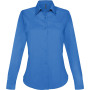 Overhemd in onderhoudsvriendelijk polykatoen-popeline dames Light Royal Blue 3XL