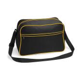 BagBase Retro Shoulder Bag, Black/Gold, ONE, Bagbase