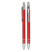 Aluminium balpen slank rood