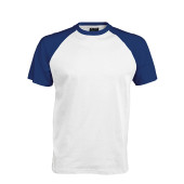 Baseball - Tweekleurig T-shirt White / Royal Blue L
