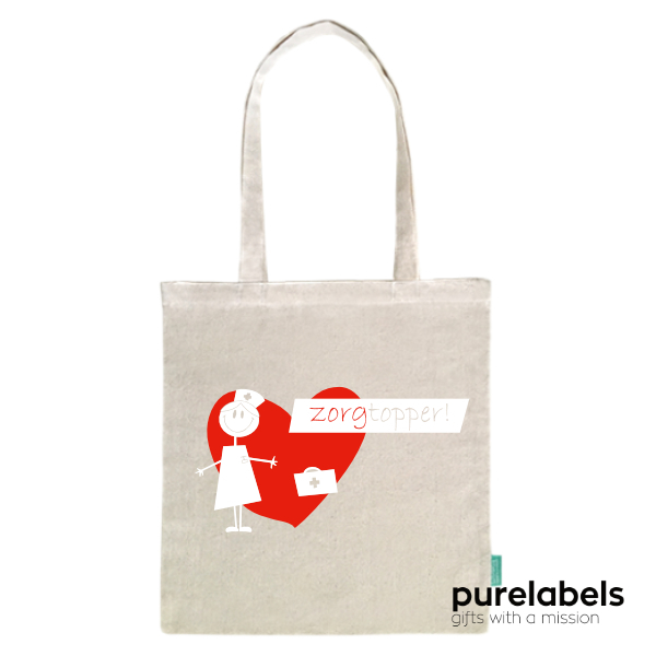 Dag van de zorg cadeau | Fairtrade tas katoen | Verpleegster