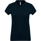 Ladies’ short-sleeved piqué polo shirt Navy XS