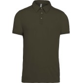 Herenpolo korte mouwen van jersey Light khaki S