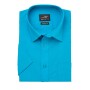 Men's Shirt Shortsleeve Poplin - turquoise - 4XL
