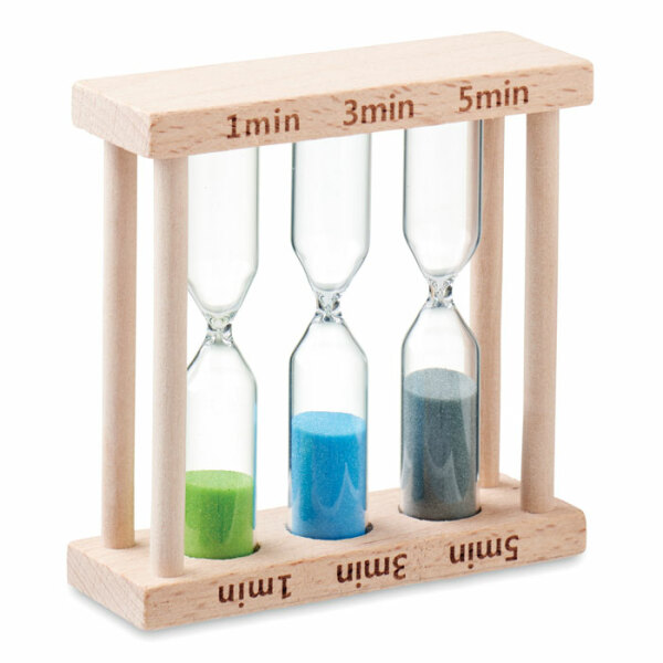 EI - Set of 3 wooden sand timer