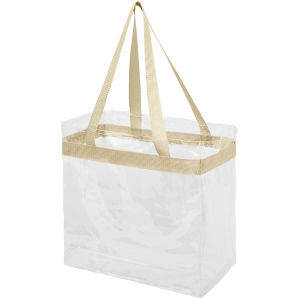 Hampton transparent tote bag 13L - Khaki/Transparent clear