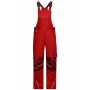 Workwear Pants with Bib - SOLID - - red - 25