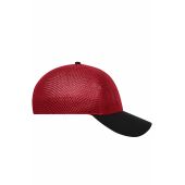MB6233 Seamless Mesh Cap - red/black - one size