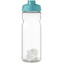 H2O Active® Base 650 ml sportfles met shaker bal - Aqua blauw/Transparant