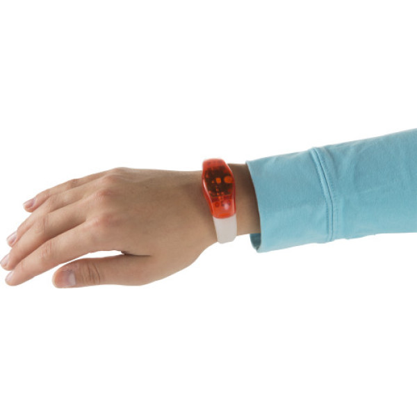 ABS and silicone wrist band Renza red